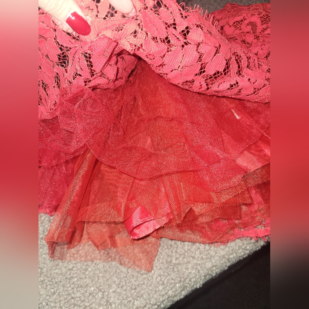 Disney TuTu Couture Like New‎ Red Lace Dress size 24 months - Picture 4 of 7